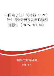 中國電子駐車制動器（EPB）行業(yè)調(diào)查分析及發(fā)展趨勢預(yù)測報告（2025-2031年）
