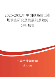 2025-2031年中國鐵路建設(shè)市場調(diào)查研究及發(fā)展前景趨勢分析報告