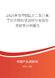 2025年版中國2,3-二氯八氟丁烷市場現(xiàn)狀調(diào)研與發(fā)展前景趨勢分析報告
