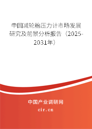 中國減輪胎壓力計市場發(fā)展研究及前景分析報告(2025-2031年) 中國減輪胎壓力計市場發(fā)展研究及前景分析報告(2025-2031年)