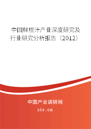中國(guó)鮮橙汁產(chǎn)業(yè)深度研究及行業(yè)研究分析報(bào)告（2012）