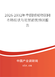 2026-2032年中國城域物聯(lián)網(wǎng)市場現(xiàn)狀與前景趨勢預(yù)測報(bào)告