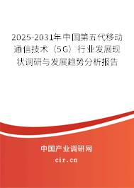 2025-2031年中國第五代移動通信技術(shù)（5G）行業(yè)發(fā)展現(xiàn)狀調(diào)研與發(fā)展趨勢分析報告