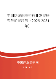 中國防爆配電柜行業(yè)發(fā)展研究與前景趨勢(2025-2031年) 中國防爆配電柜行業(yè)發(fā)展研究與前景趨勢(2025-2031年)