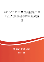 2026-2032年中國高扭矩工具行業(yè)發(fā)展調(diào)研與前景趨勢(shì)預(yù)測(cè)