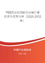 中國貨運包機航空運輸行業(yè)現(xiàn)狀與前景分析(2026-2032年) 中國貨運包機航空運輸行業(yè)現(xiàn)狀與前景分析(2026-2032年)