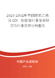 2025-2031年中國(guó)聚氧乙烯（6 EO）脂肪醇行業(yè)發(fā)展研究與行業(yè)前景分析報(bào)告