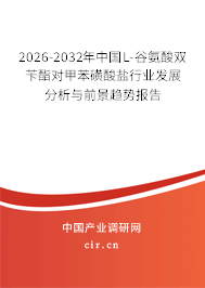 2026-2032年中國L-谷氨酸雙芐酯對甲苯磺酸鹽行業(yè)發(fā)展分析與前景趨勢報告