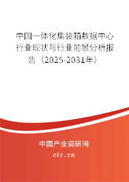 中國一體化集裝箱數(shù)據(jù)中心行業(yè)現(xiàn)狀與行業(yè)前景分析報告（2025-2031年）