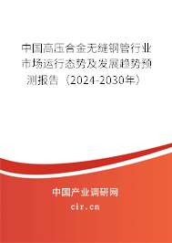 中國高壓合金無縫鋼管行業(yè)市場運(yùn)行態(tài)勢及發(fā)展趨勢預(yù)測報告（2024-2030年）