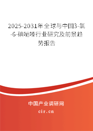 2025-2031年全球與中國3-氯-6-碘噠嗪行業(yè)研究及前景趨勢(shì)報(bào)告 2025-2031年全球與中國3-氯-6-碘噠嗪行業(yè)研究及前景趨勢(shì)報(bào)告