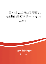 中國對焊法蘭行業(yè)發(fā)展研究與市場前景預測報告(2025年版) 中國對焊法蘭行業(yè)發(fā)展研究與市場前景預測報告(2025年版)