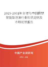 2025-2031年全球與中國模塑聚氨酯泡沫行業(yè)現(xiàn)狀調(diào)研及市場前景報告 2025-2031年全球與中國模塑聚氨酯泡沫行業(yè)現(xiàn)狀調(diào)研及市場前景報告