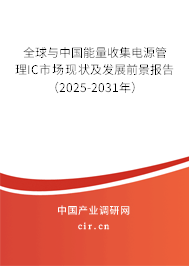 全球與中國能量收集電源管理IC市場現(xiàn)狀及發(fā)展前景報告（2025-2031年）