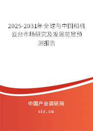 2025-2031年全球與中國相機云臺市場研究及發(fā)展前景預測報告 2025-2031年全球與中國相機云臺市場研究及發(fā)展前景預測報告