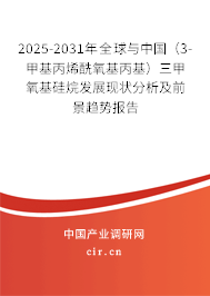 2025-2031年全球與中國（3-甲基丙烯酰氧基丙基）三甲氧基硅烷發(fā)展現(xiàn)狀分析及前景趨勢報(bào)告