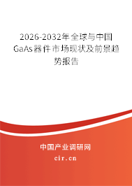 2026-2032年全球與中國(guó)GaAs器件市場(chǎng)現(xiàn)狀及前景趨勢(shì)報(bào)告