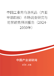 中國工業(yè)用烏洛托品（六亞甲基四胺）市場調(diào)查研究與前景趨勢預(yù)測報告（2024-2030年）