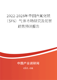 2022-2028年中國六氟化硫（SF6）氣體市場研究及前景趨勢預測報告