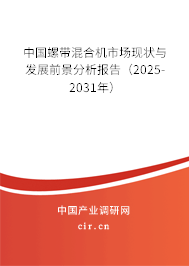 中國螺帶混合機市場現狀與發(fā)展前景分析報告(2025-2031年) 中國螺帶混合機市場現狀與發(fā)展前景分析報告(2025-2031年)