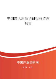 中國成人用品項目投資咨詢報告