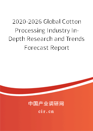 2020-2026 Global Cotton Processing Industry In-Depth Research and Trends Forecast Report