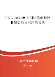 2026-2032年中國防靜電鞋行業(yè)研究與發(fā)展趨勢報告 2026-2032年中國防靜電鞋行業(yè)研究與發(fā)展趨勢報告