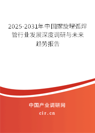 2025-2031年中國螺旋埋弧焊管行業(yè)發(fā)展深度調(diào)研與未來趨勢報告