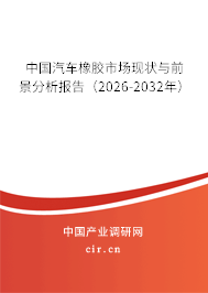 中國汽車橡膠市場現(xiàn)狀與前景分析報告（2026-2032年）