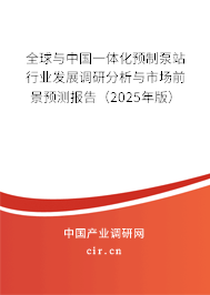全球與中國一體化預(yù)制泵站行業(yè)發(fā)展調(diào)研分析與市場(chǎng)前景預(yù)測(cè)報(bào)告（2025年版）