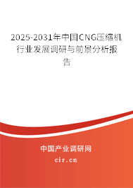 2025-2031年中國CNG壓縮機行業(yè)發(fā)展調(diào)研與前景分析報告 2025-2031年中國CNG壓縮機行業(yè)發(fā)展調(diào)研與前景分析報告