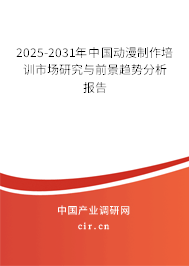 2025-2031年中國動漫制作培訓(xùn)市場研究與前景趨勢分析報告