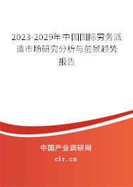 2023-2029年中國國際勞務(wù)派遣市場研究分析與前景趨勢報告