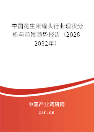 中國花生米罐頭行業(yè)現(xiàn)狀分析與前景趨勢報(bào)告（2026-2032年）