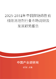 2025-2031年中國(guó)聚醚改性有機(jī)硅消泡劑行業(yè)市場(chǎng)調(diào)研及發(fā)展趨勢(shì)報(bào)告