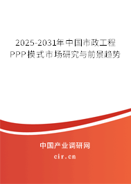2025-2031年中國(guó)市政工程PPP模式市場(chǎng)研究與前景趨勢(shì)