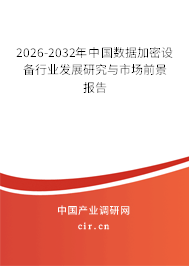 2026-2032年中國數(shù)據加密設備行業(yè)發(fā)展研究與市場前景報告