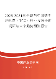 2025-2031年全球與中國透明導(dǎo)電膜（TCO）行業(yè)發(fā)展全面調(diào)研與未來趨勢預(yù)測報(bào)告