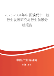 2025-2031年中國溴代十二烷行業(yè)發(fā)展研究與行業(yè)前景分析報告 2025-2031年中國溴代十二烷行業(yè)發(fā)展研究與行業(yè)前景分析報告