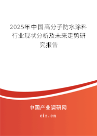 2025年中國高分子防水涂料行業(yè)現(xiàn)狀分析及未來走勢研究報(bào)告 2025年中國高分子防水涂料行業(yè)現(xiàn)狀分析及未來走勢研究報(bào)告