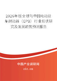 2026年版全球與中國電動駐車制動器（EPB）行業(yè)現(xiàn)狀研究及發(fā)展趨勢預(yù)測報告
