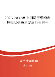 2025-2031年中國(guó)可壓縮糖市場(chǎng)現(xiàn)狀分析與發(fā)展前景報(bào)告