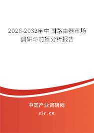 2026-2032年中國路由器市場調(diào)研與前景分析報告