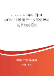 2022-2028年中國SiC MOSFET模組行業(yè)發(fā)展分析與前景趨勢報(bào)告 2022-2028年中國SiC MOSFET模組行業(yè)發(fā)展分析與前景趨勢報(bào)告