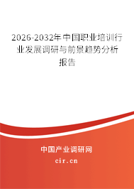 2026-2032年中國(guó)職業(yè)培訓(xùn)行業(yè)發(fā)展調(diào)研與前景趨勢(shì)分析報(bào)告