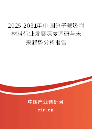 2025-2031年中國分子篩吸附材料行業(yè)發(fā)展深度調(diào)研與未來趨勢分析報(bào)告 2025-2031年中國分子篩吸附材料行業(yè)發(fā)展深度調(diào)研與未來趨勢分析報(bào)告