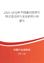 2025-2031年中國氟硅酸鉀市場深度調(diào)研與發(fā)展趨勢分析報告