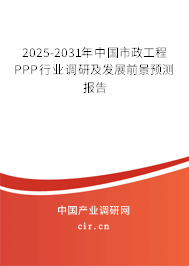 2025-2031年中國市政工程PPP行業(yè)調(diào)研及發(fā)展前景預(yù)測報(bào)告