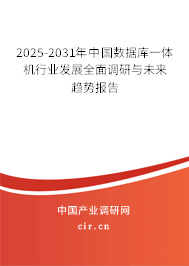 2025-2031年中國數(shù)據(jù)庫一體機行業(yè)發(fā)展全面調(diào)研與未來趨勢報告