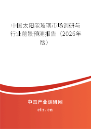 中國太陽能玻璃市場調(diào)研與行業(yè)前景預(yù)測報告（2024年版）